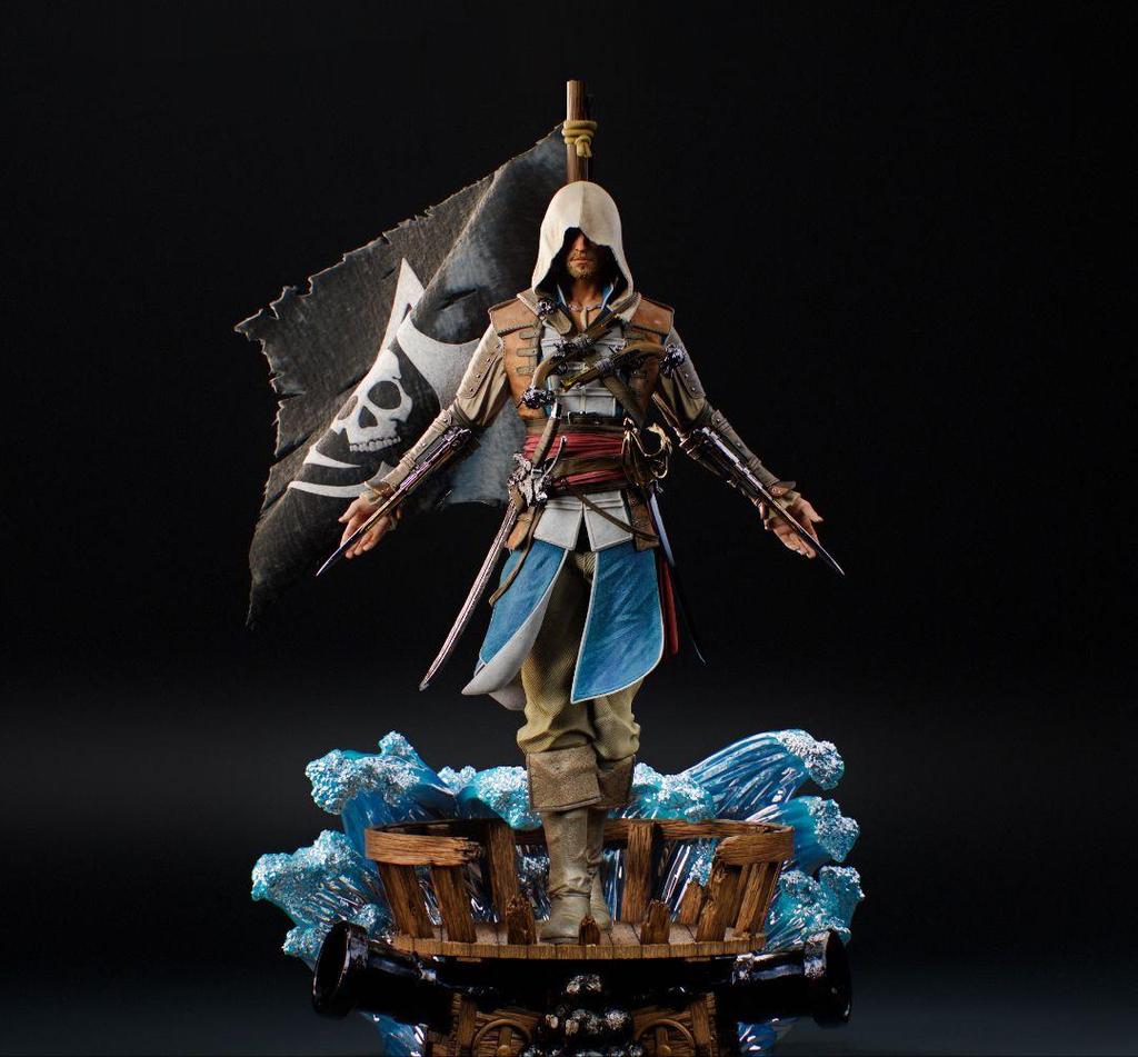 [USED] Assassin's Creed Edward Figure Garage Kit Unpainted Unassembled
