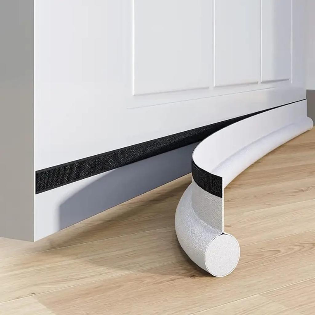 1pc Door Bottom Sealing Strip Adjustable Weatherstrip Under Door Draft Stopper Anticold One Side Foam Blocker Weather Strip