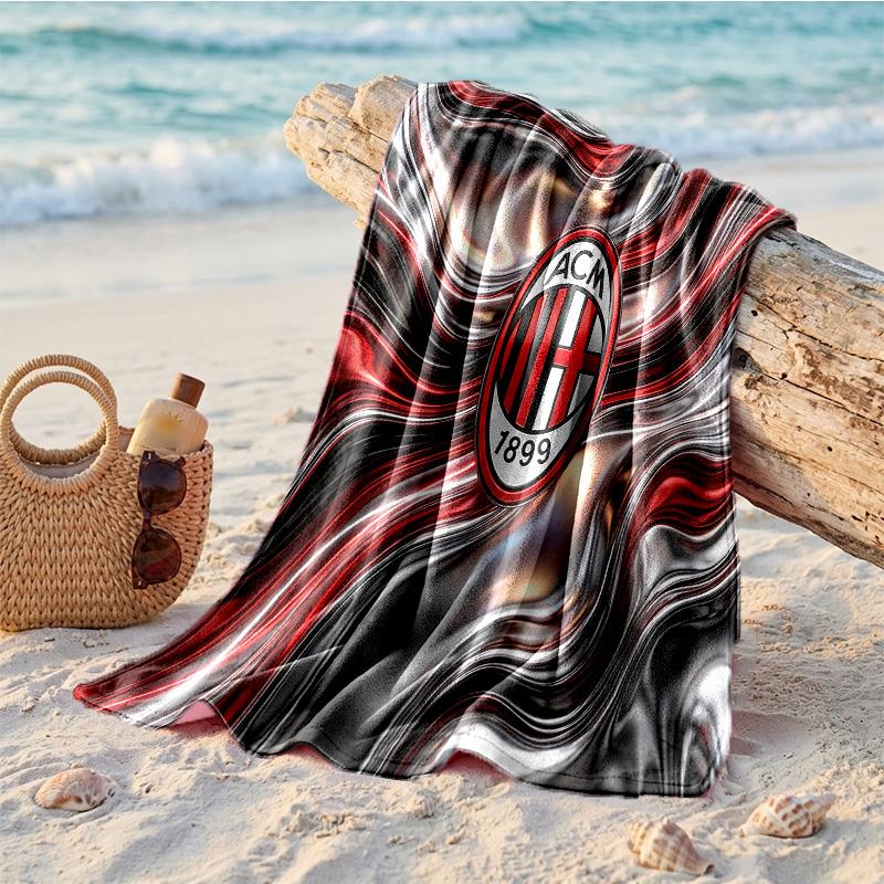 AC Mailand Print Mikrofaser Strandtuch Schnelltrocknend Saugfähig Großes Handtuch für Strand Schwimmen Reisen