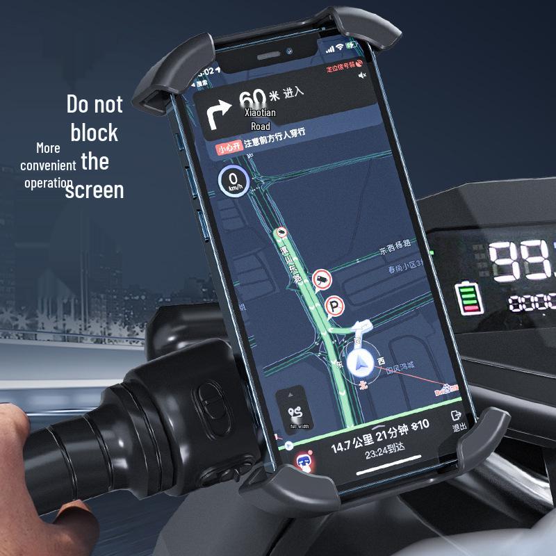 Anti-Shake Electric Scooter & Bicycle Phone Holder for Delivery Riders