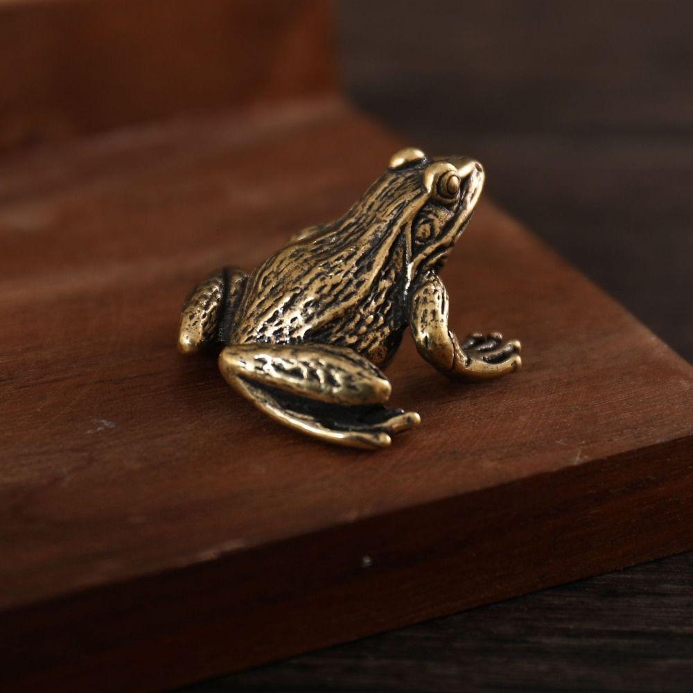 Frog Copper Frog Copper Flower Skin Frog Handicraft Water Frog  Desktop Gift
