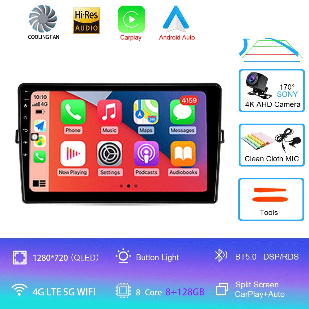 Car Radio Android 14 For Toyota Auris E150 2006 2007 2008 2009 2010 2011 2012 Multimedia Stereo Player Wireless Auto Carplay DVD