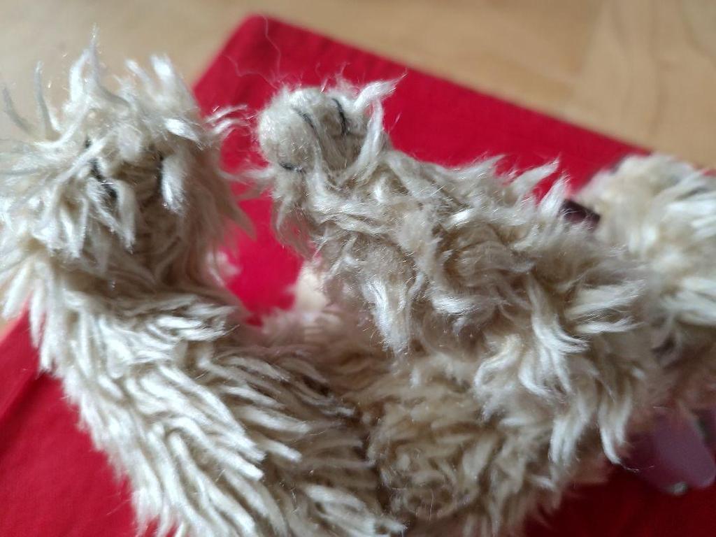 [BRUKT] Søt antikk teddybjørn pelsmateriale teddybjørn