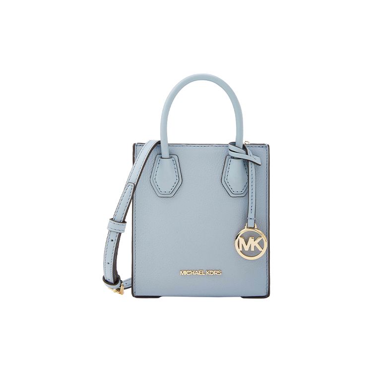 

Michael Kors MK Mercer Solid Color Commuter French Leather Tote Mini Women bags Blue 35S1GM9T0L-487 Basic Set (Bag+Dust Bag)