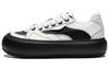 Cream Puff Platform Cushioning Low Top Skateboard Shoes Women's White Black AZGU012-2