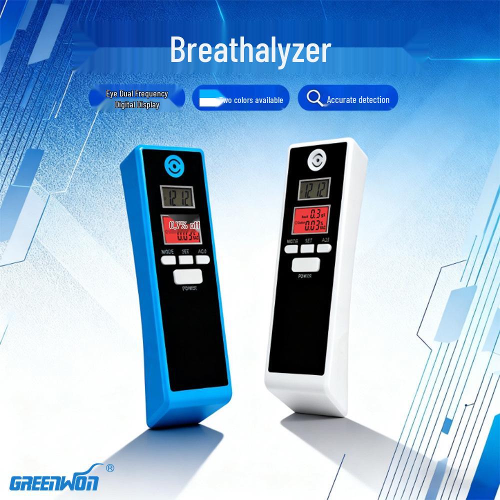Цифровой алкотестер AT-661S: Портативный алкотестер для дома и путешествий White Shell
