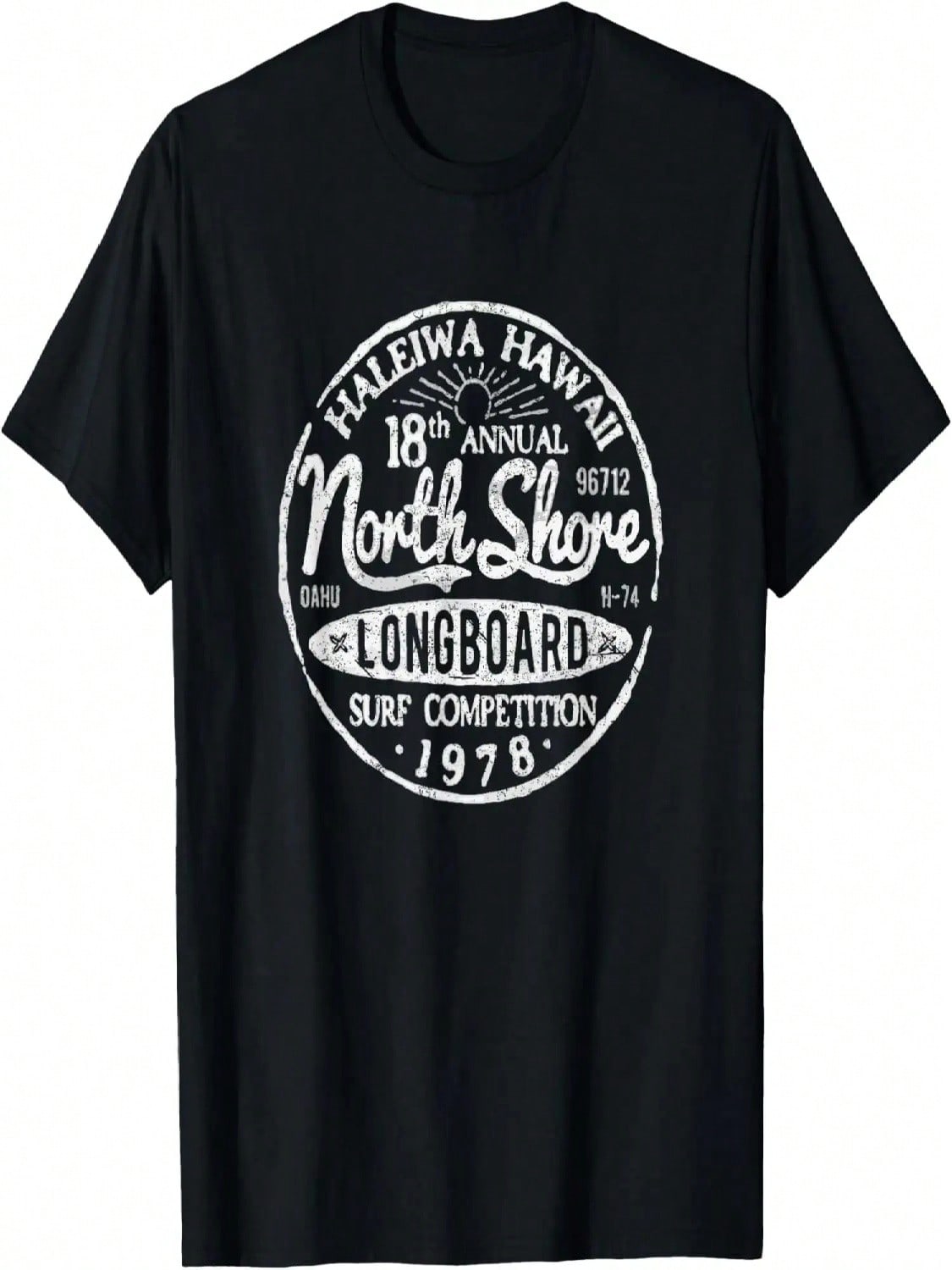 North Shore Longboard Competition 1978 Oahu Hawaii Vintage T-Shirt S разноцветный