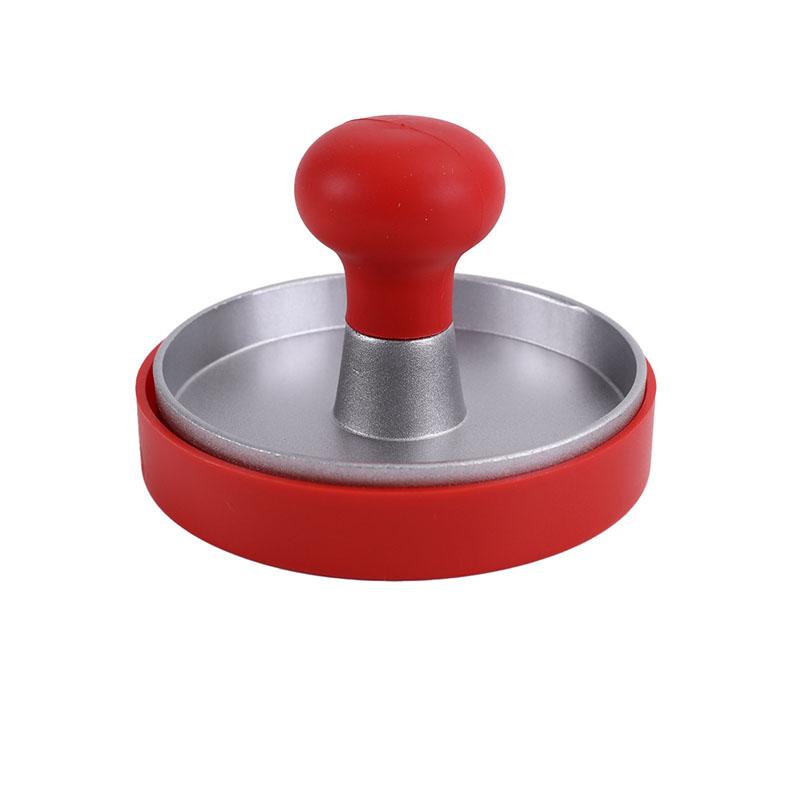

Metal Burger Smasher Tool Round Meet Beef Veggie Hamburger Mold Press Patty Maker Smasher Cooking Gadgets for Kitchen 12X8X2cm красный
