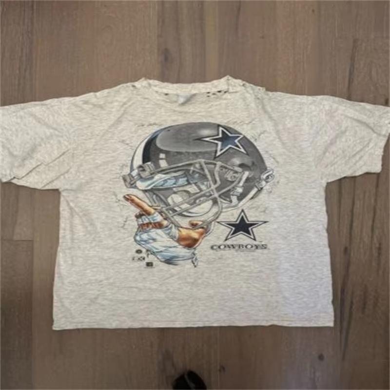 Vintage 90s Emmitt Smith Dallas Cowboys Tee Shirt Large Gray Football Nfl Player T Shirt Lightweight Breathable and Comfortable Clothes