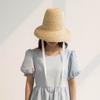 New Summer High Top Lace-up Wheat Straw Sun Hats for Women Versatile Natural Straw Hat Female Outdoor Travel Sunshade Beach Hat