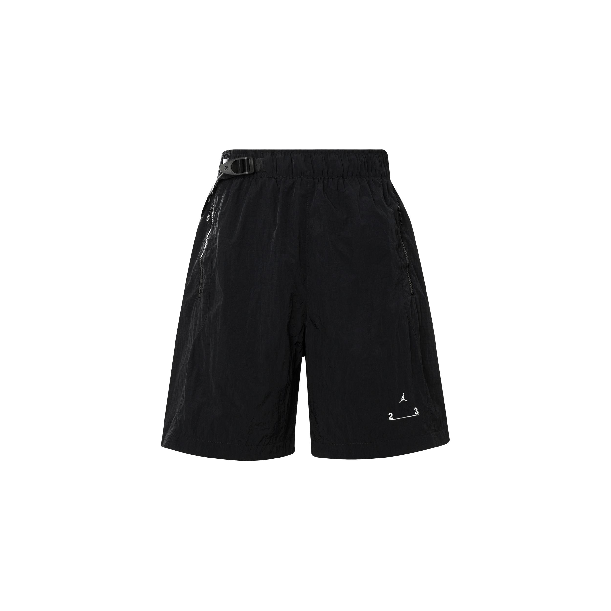Air Jordan Solid Color Logo Woven Casual Shorts Black Men s DQ7876-010 S