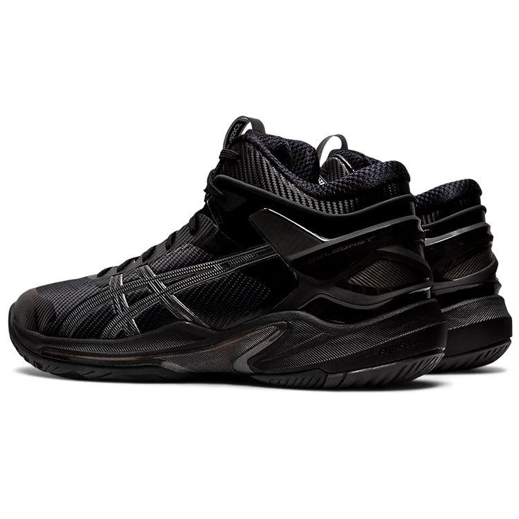 Asics Gel-Burst 24 Round Toe Lace-Up Fabric High-Top Basketball Shoes Unisex Sneakers Black 1063A015-001