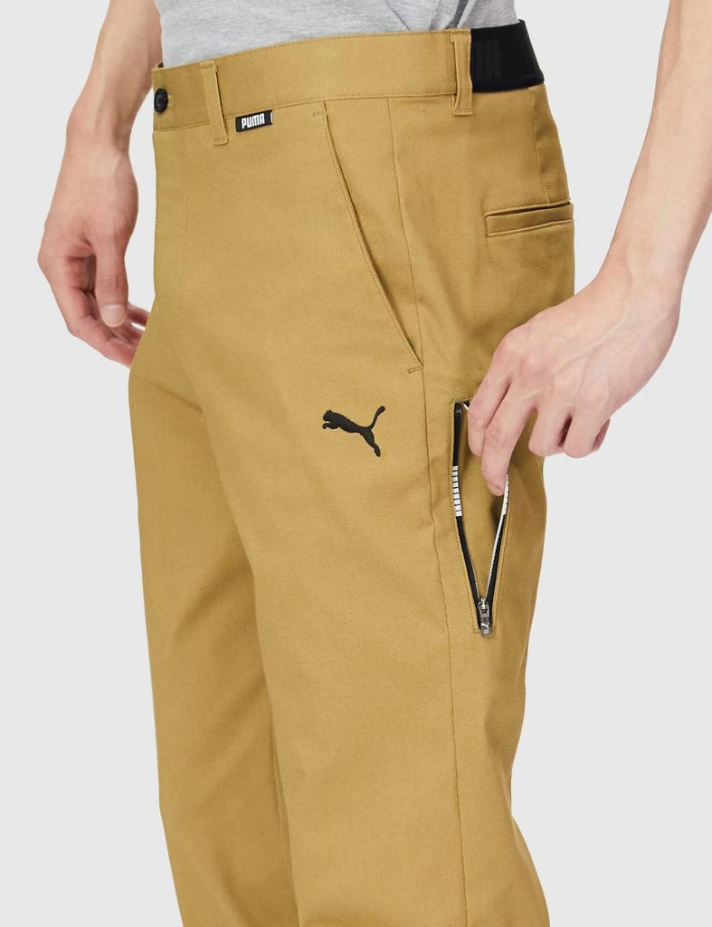 Pants Golf Zip Pants Relaxed Tapered Pants 539339 Antique Bronze S [PUMA] Men's