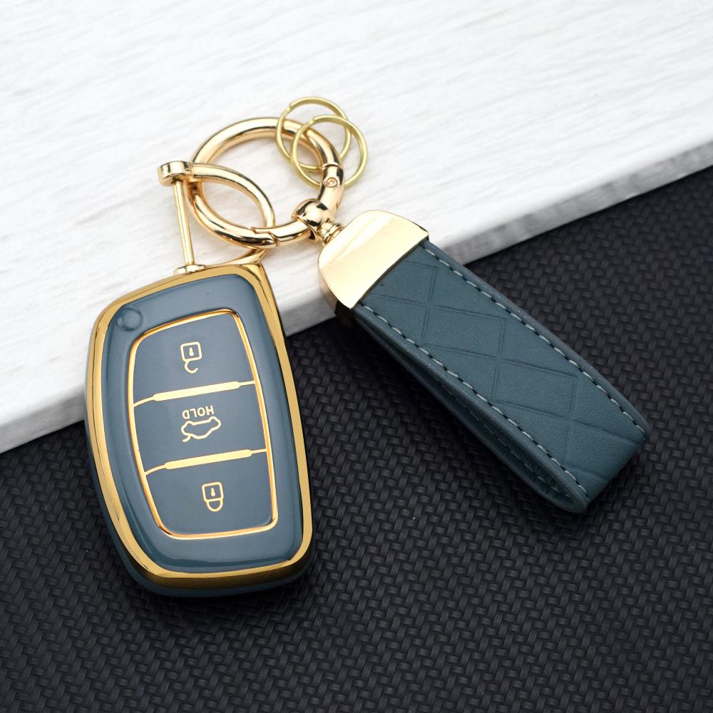 3 Buttons TPU Car Key Case Cover For Hyundai Tucson Sonata Santa Fe Elantra Accent Solaris Verna Ix25 Ix35 I20 I30 I40 Auto Bag