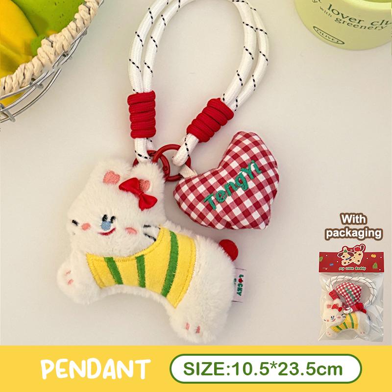 

Наушники Apple Плюшевая игрушка Брелок Мультяшный кролик Мягкая набивная кукла Подвеска Кольцо для ключей автомобиля Декор для сумки-рюкзака Подарок для ребенка