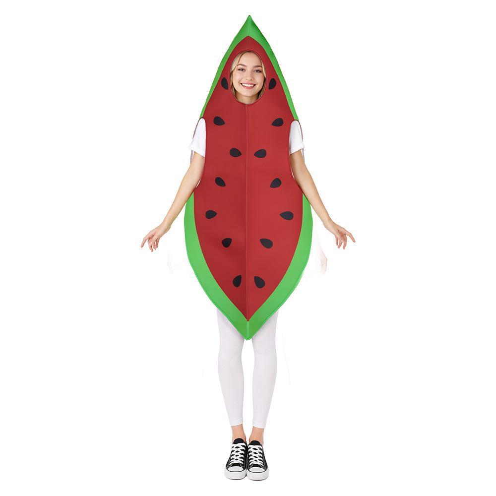 New Halloween Watermelon Ice Cream Chili Sponge Costume, Funny Stage Novelty Outfit for Parties