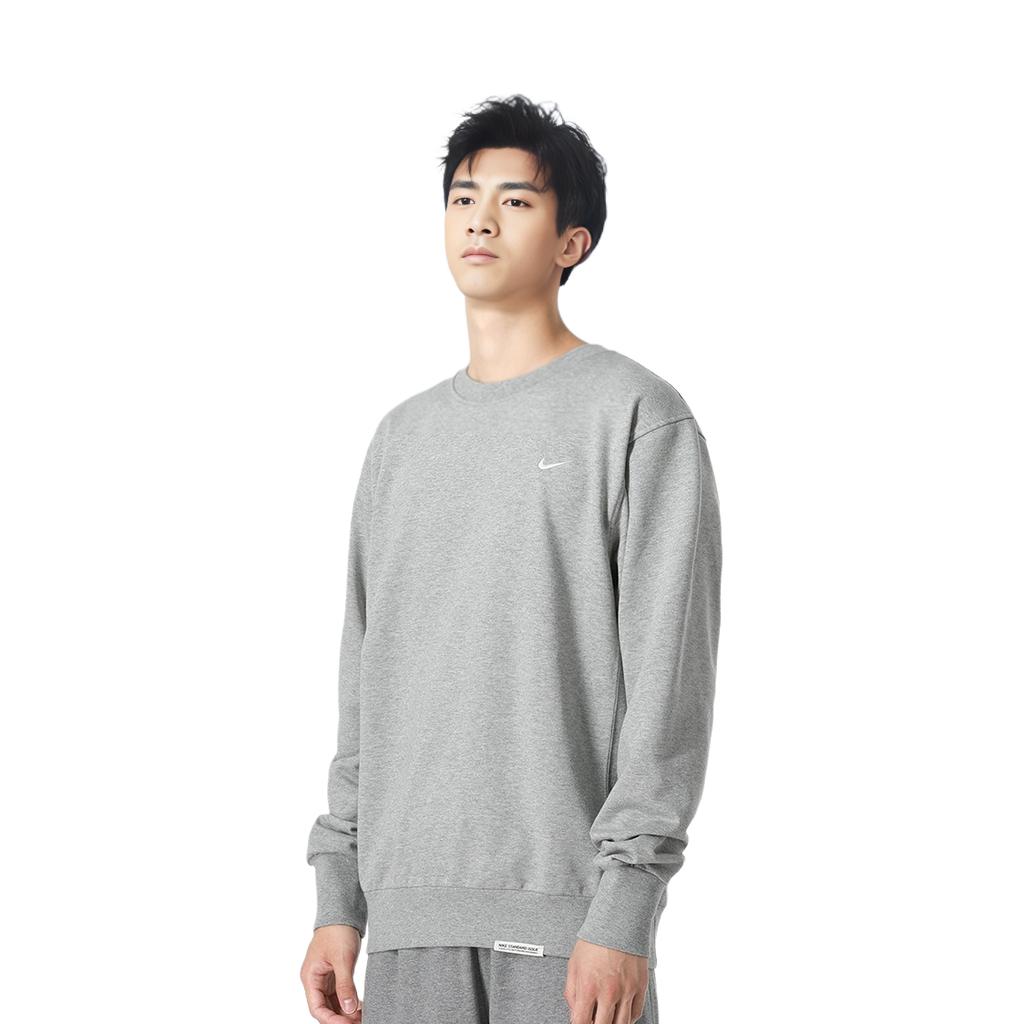 Nike Sweatshirts Men's Light Gray Crew Neck Moderate Regular DQ5821-063