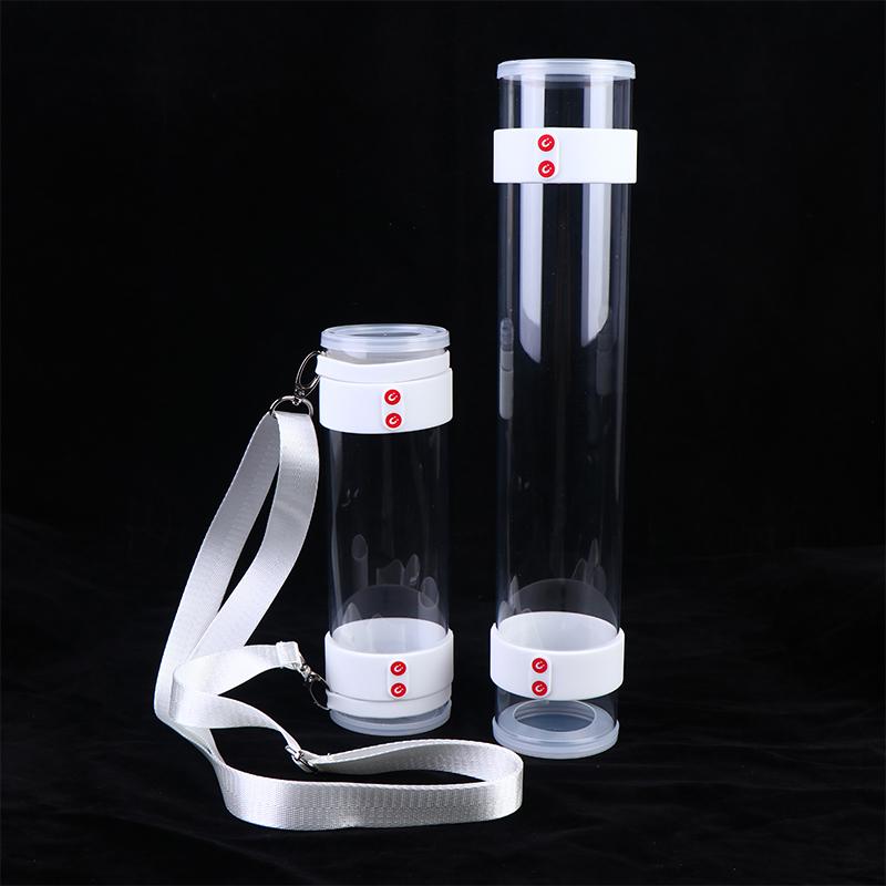 Magnetic Transparent Shuttlecocks Storage Tube Adjustable Shoulder Strap Weather Resistant Suitable for All Season Badminton Outdoor Games