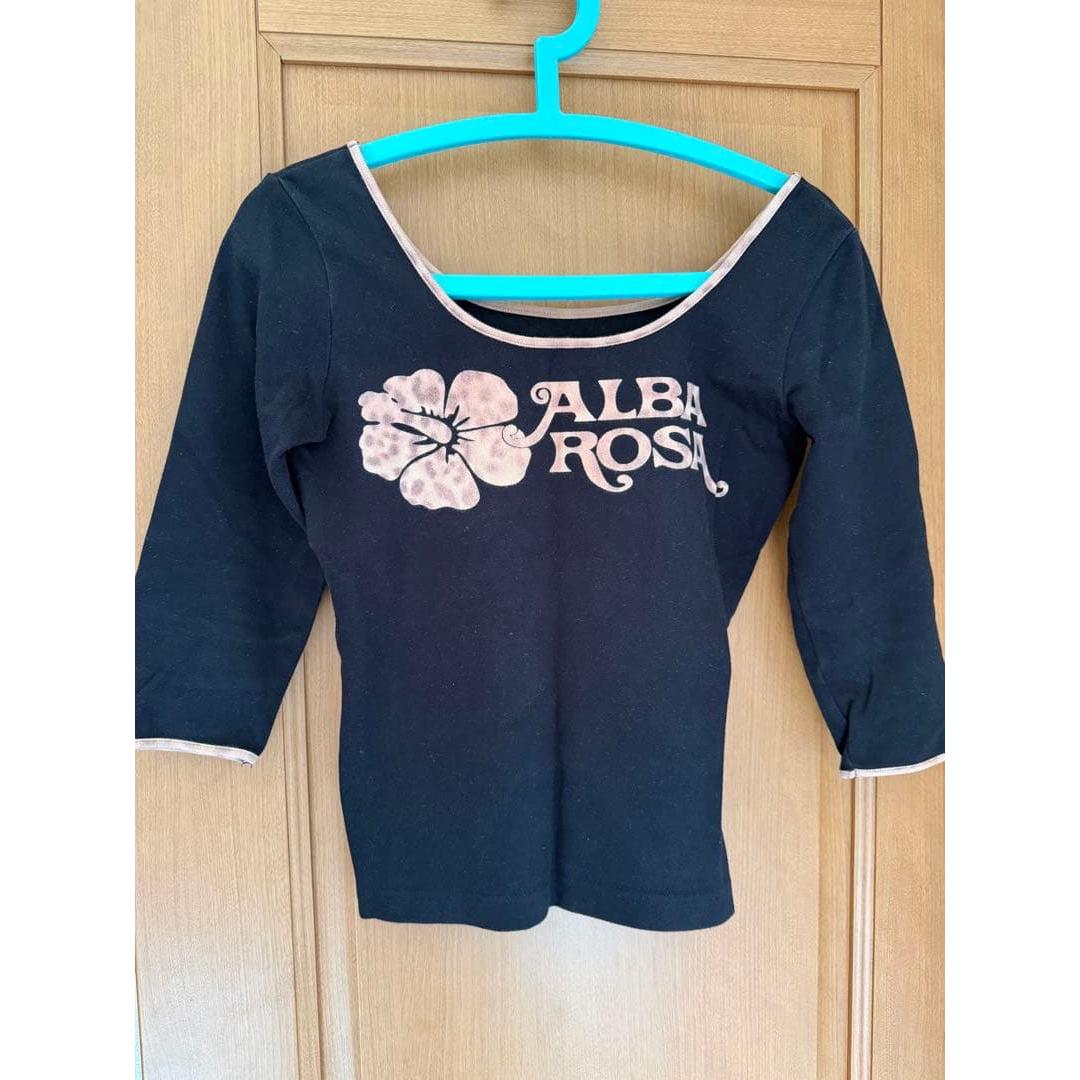 ALBA ROSA 3/4 sleeve T-shirt F size leopard print leopard