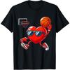 Valentines Day Basketball Cute Sports Men Girls Toddlers T-Shirt