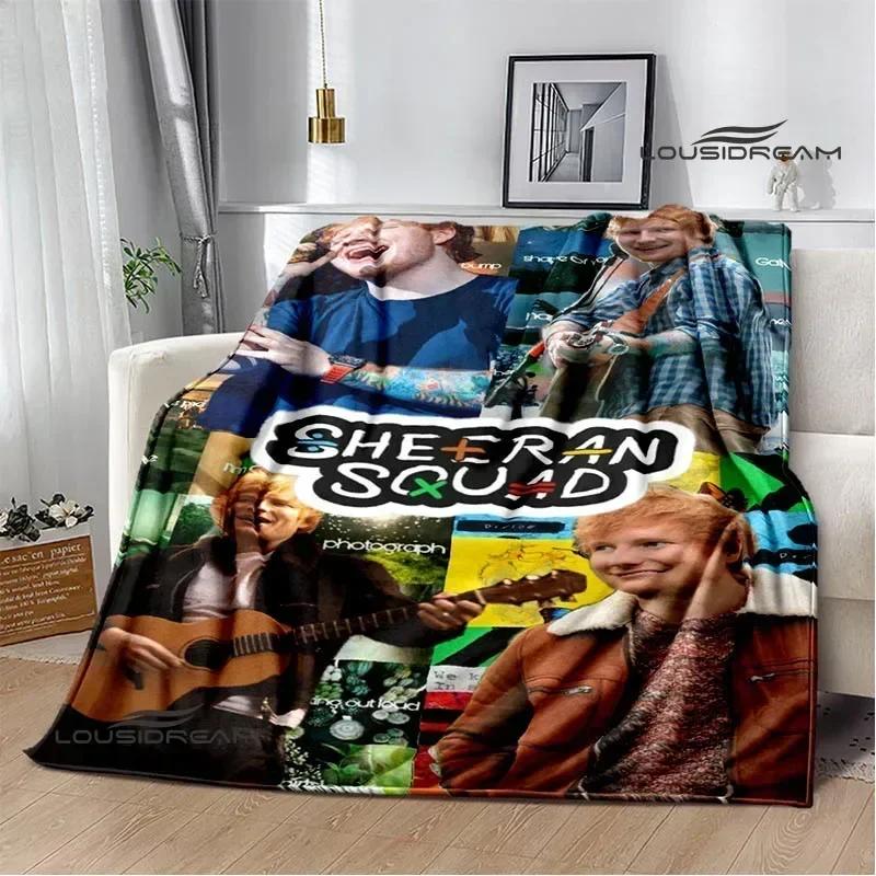 Sänger Ed Sheeran bedruckte Decke Warme Flanelldecken Weiche und bequeme Decke Bettwäsche Decken für Betten Geburtstagsgeschenk