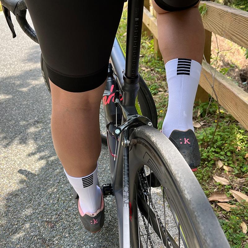 1 Par Andningsbara Sportstrumpor Svettabsorberande Cykelstrumpor Cykelstrumpor Löpning