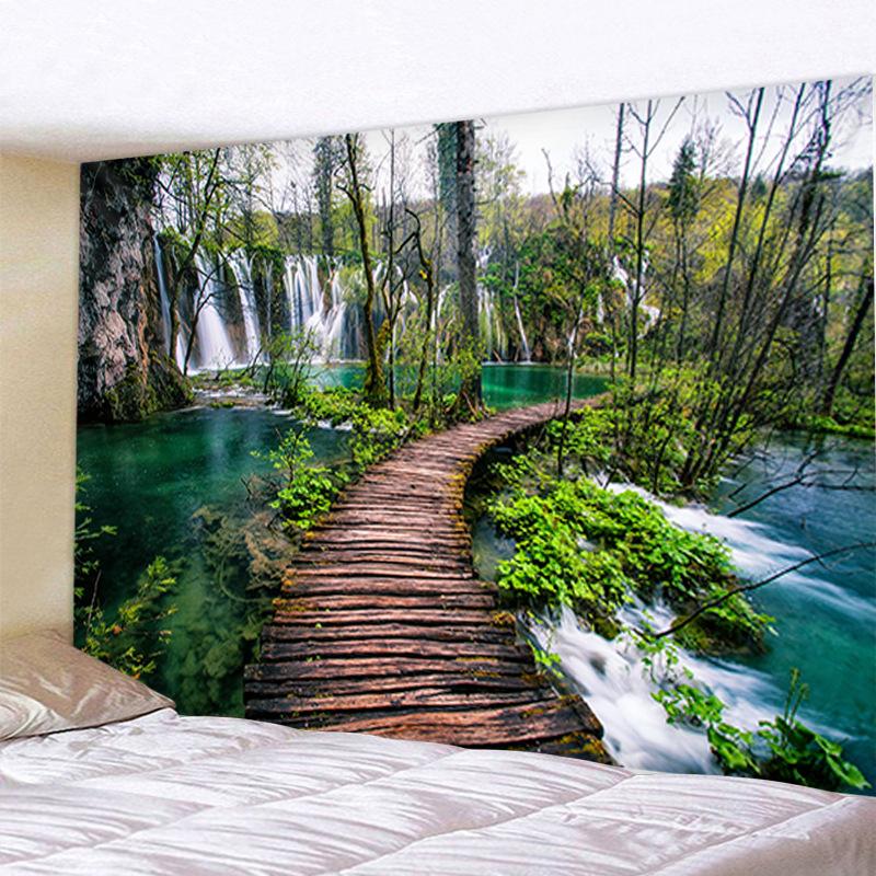 Nature Landscape Tapestry Beautiful Tropical Forest Wall Hanging Hippie Bedroom Living Room College Dorm Home Decorations