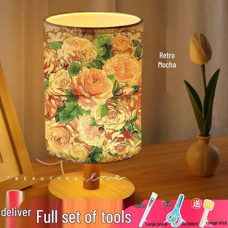 Dried Flower Embossed Table Lamp DIY Kit - Creative Gift for Team Building and National Day Festivities