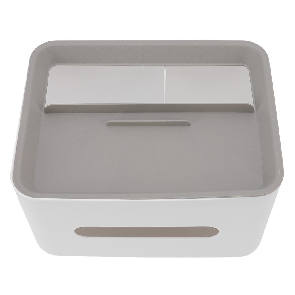 Boîte à mouchoirs rectangulaire en plastique, rangement pour télécommande et papeterie, porte-boîte à serviettes pour bureau