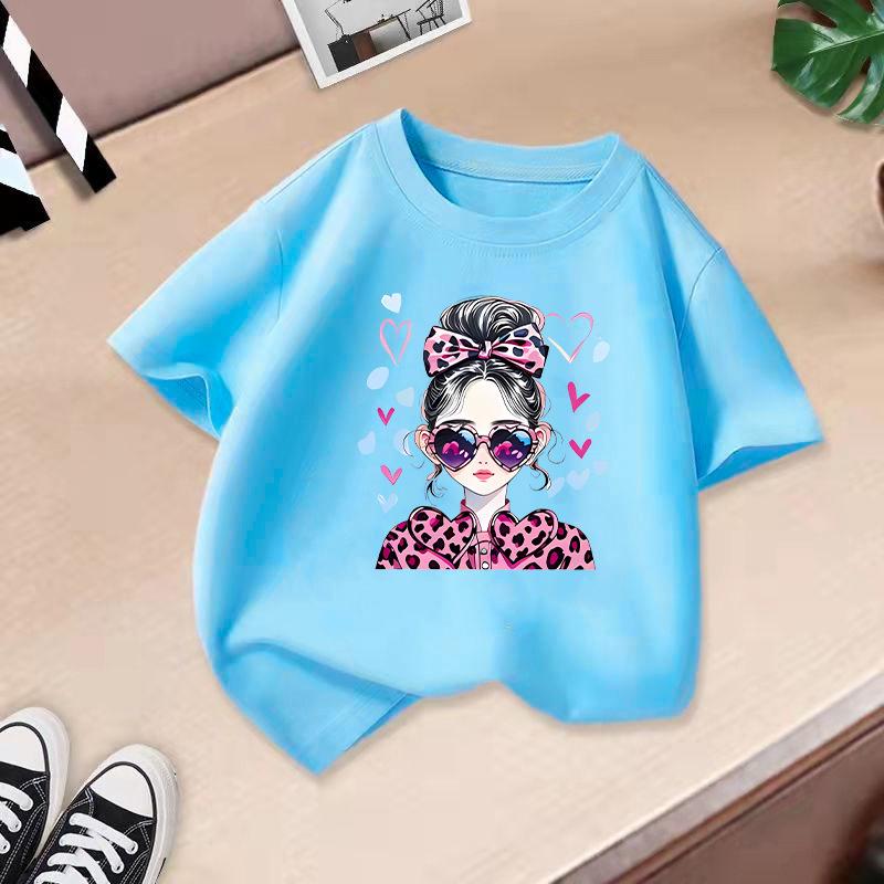 Children T-shirt Kid T Shirt 2-13Y Cool Girl Printed Kids 100% Cotton Clothes Tshirt Tops Tee