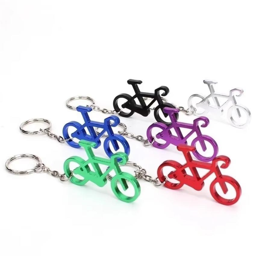 1 Pcs Outdoor EDC Multi Bike Keychain Key Ring Bottle Wine Beer Opener Tool Muilti Colors Bicycle Shaped Accessories Tools