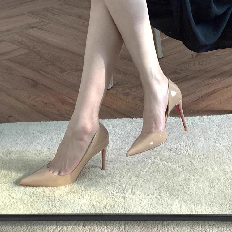 Damen Spitze Zehen Stiletto Absatz Sandalen Glänzend Schlank Party Hochzeit Bankett Schuhe Große Größen Sexy Elegant Hohe Absätze