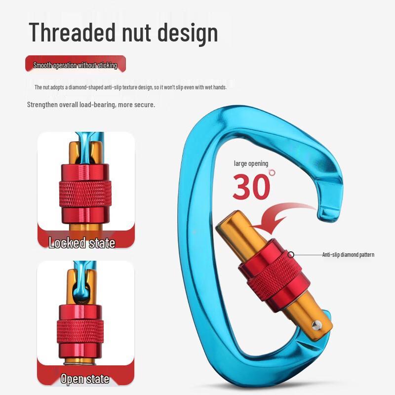Baihuan D-Lock Climbing Carabiner