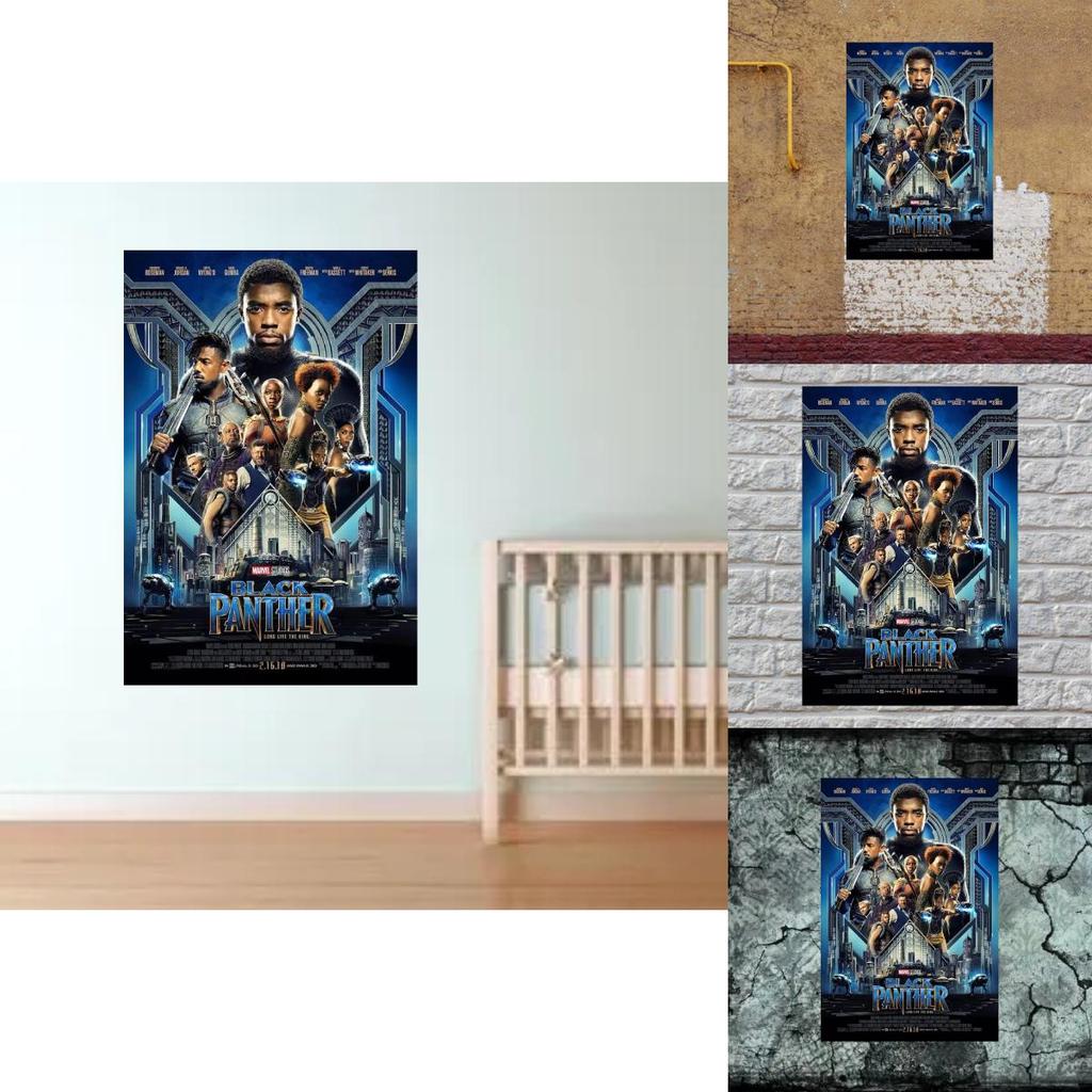 Elegant 2 Poster Framed Sci-fi Hero Wall Art For Living Room Bedroom Decor