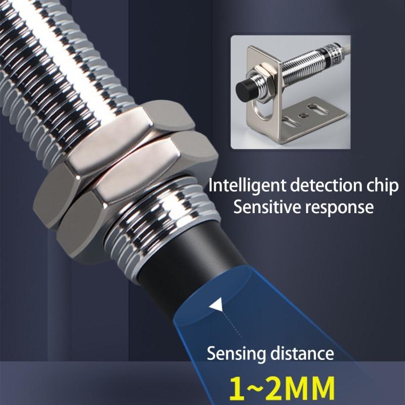 Convenient M12Inductive Sensors NPN NO 5mm Detection High Sensitivity Easy Installion Designs for Automation Systems