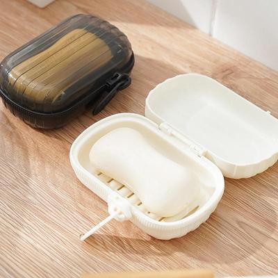 Tragbarer Reise-Seifenhalter Doppelschichtig Auslaufsicherer Reißverschluss Leicht zu tragen Seifenschalenbehälter mit Deckel Luffa Aufbewahrungsbox