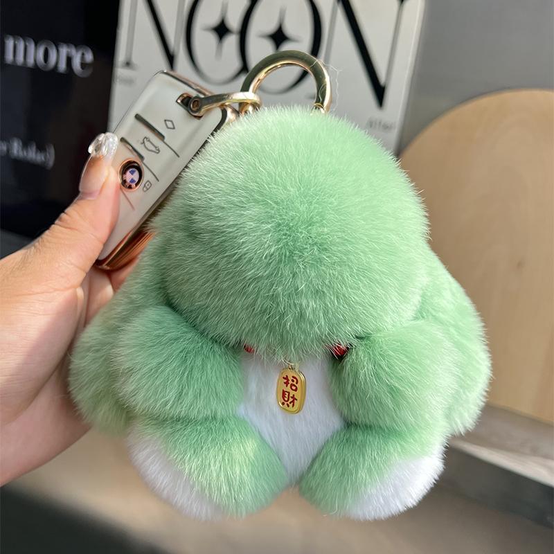 Cute Plush Bunny Keychains Fluffy Rabbit Pendant For Purse/Backpack Cute Gift For Kids Girls
