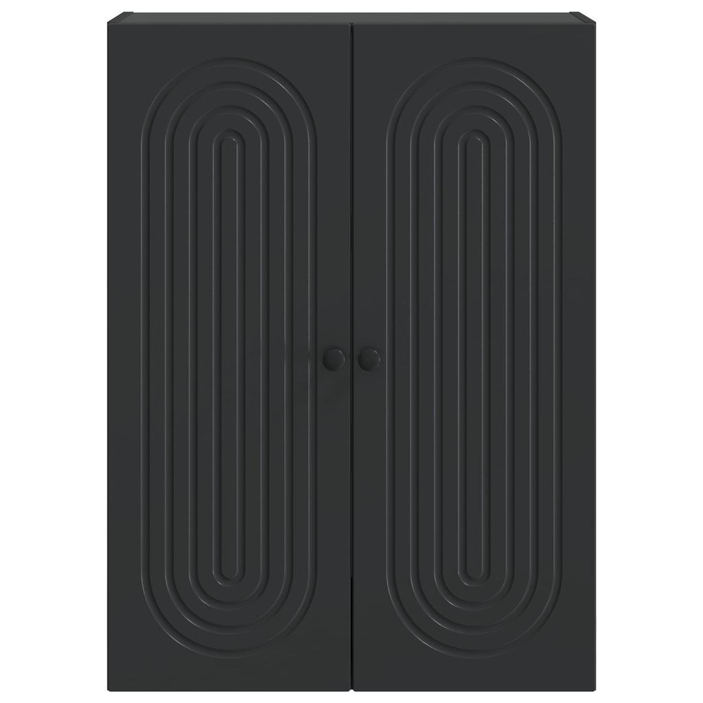 Wall Mounted Cabinet Black 66 x 34.5 x 90 cm Engineered Wood