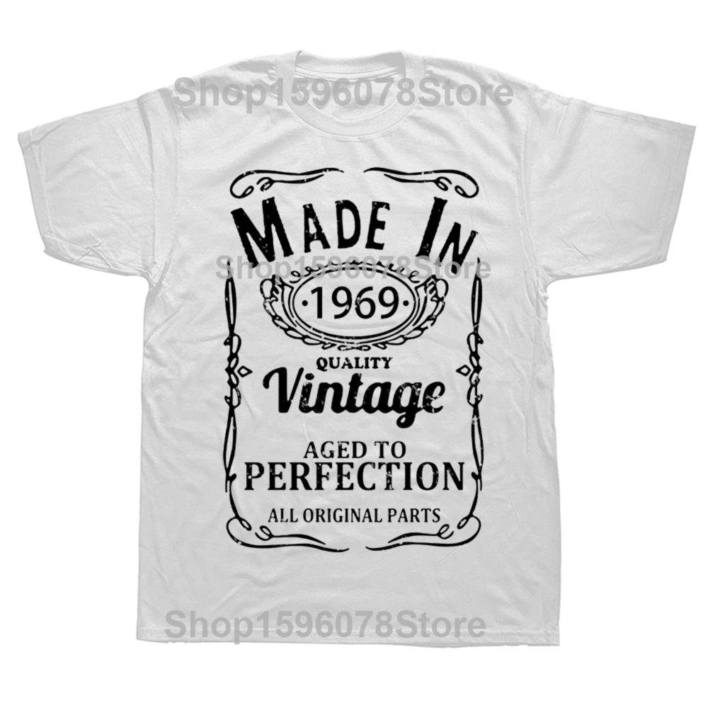 New Men T Shirt Made In 1969 TShirt Born 57th Year Birthday Age Present Vintage Funny Mens Gift Mens Top Tees Father Gift