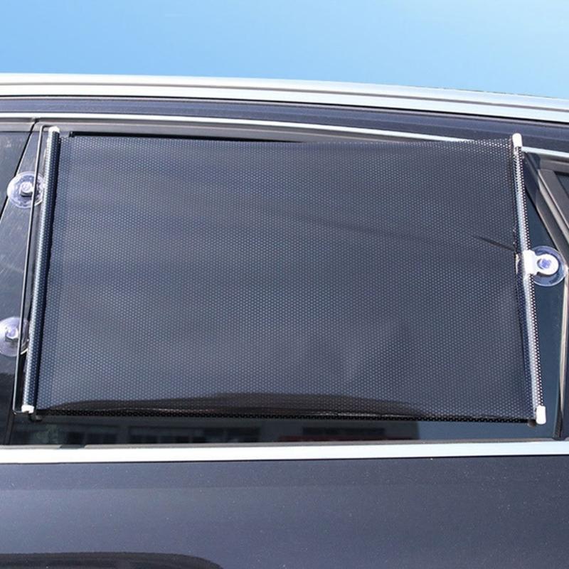 Auto Front Window Sunshade Extendable Foldable with PVC Material Blocks Harmful Rays Simple Installs for Most Vehicles