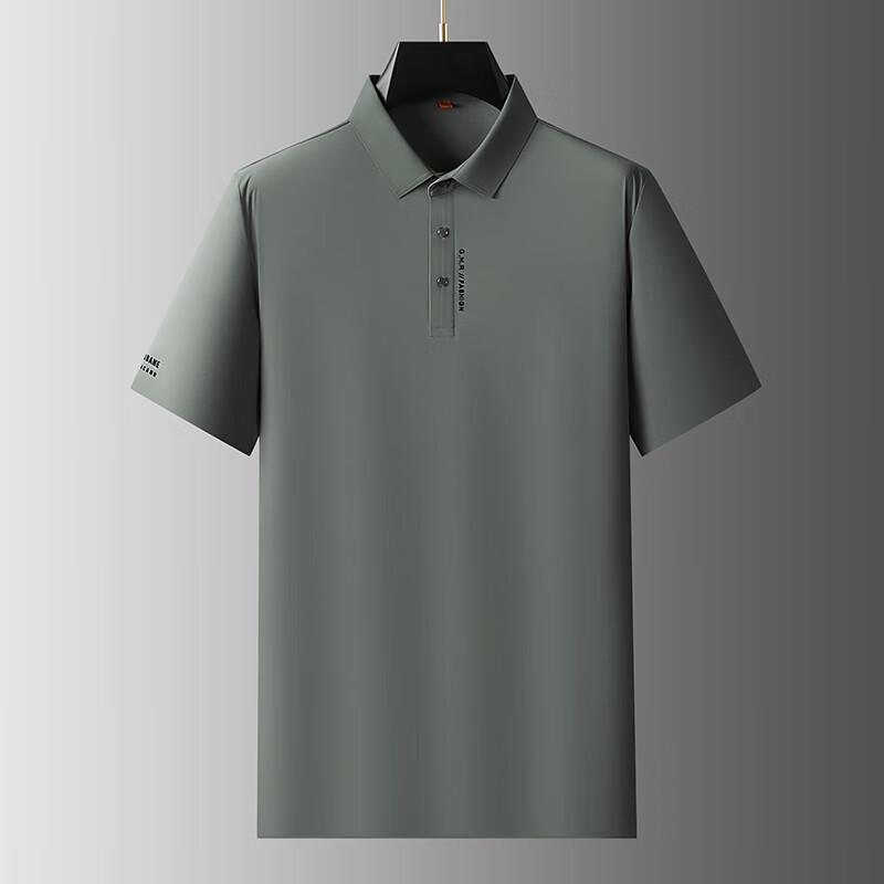 

Men s Plus Size Thin Loose Solid Lapel Polo Shirt XL