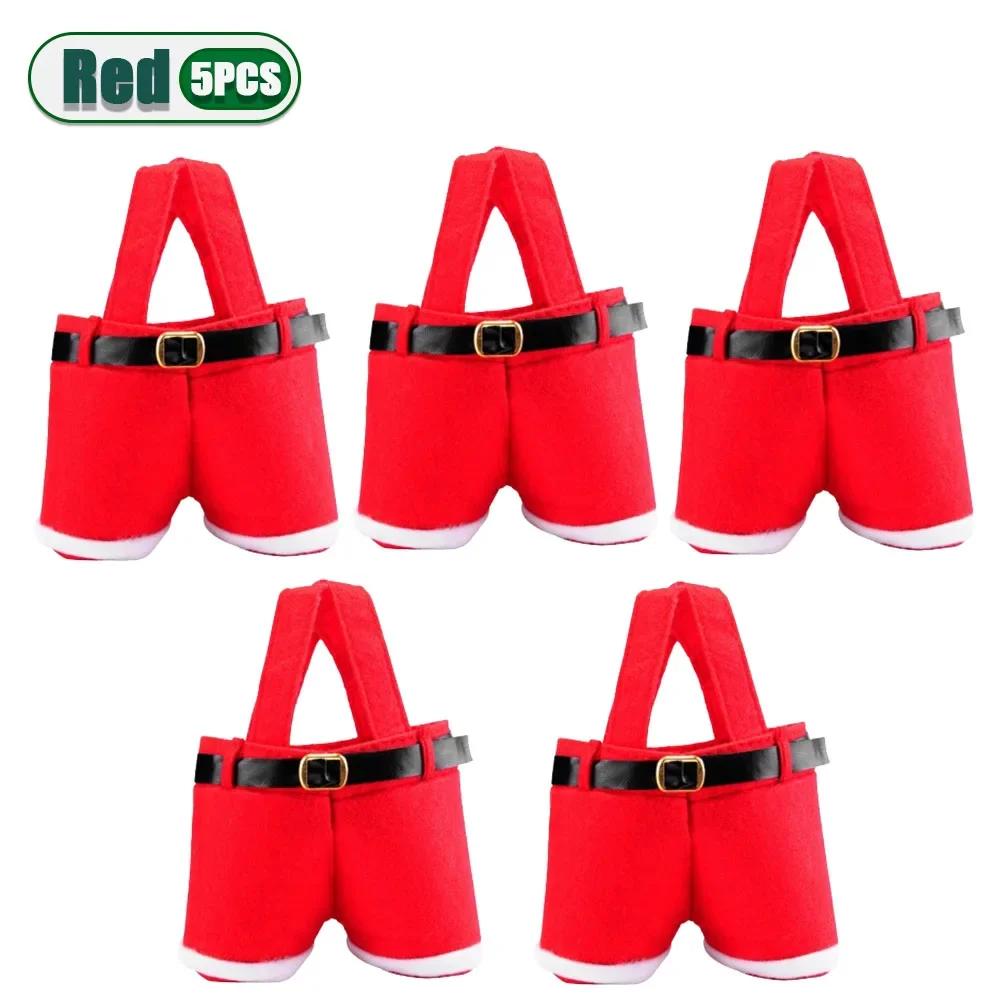 

Christmas Gift Bags Reusable Santa Claus Candy Treat Tote Bags Holiday Wine Bottle Packaging Cute Party Favor DecorationSupplies