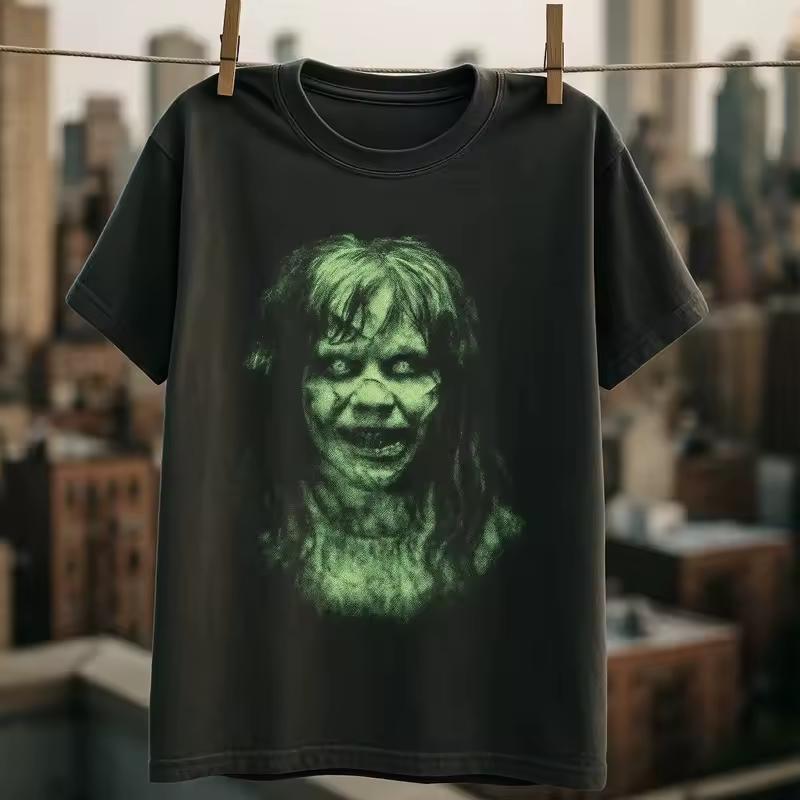 Exorcist T shirt | Reagan Horror T shirt | Retro Devil Evil Movie - Men's T shirt Summer New Unisex Casual T shirt