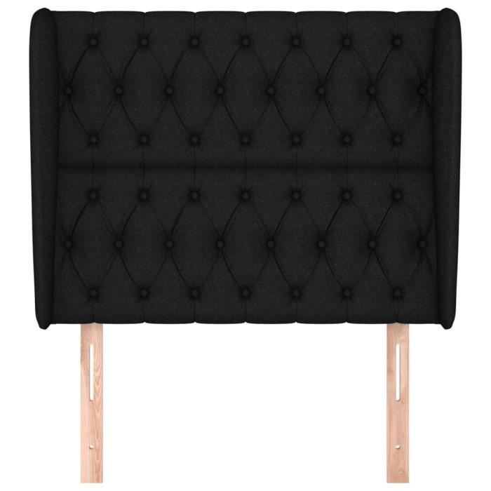 VidaXL Headboard with Ears Black 93x23x118-128 Cm Fabric3118276