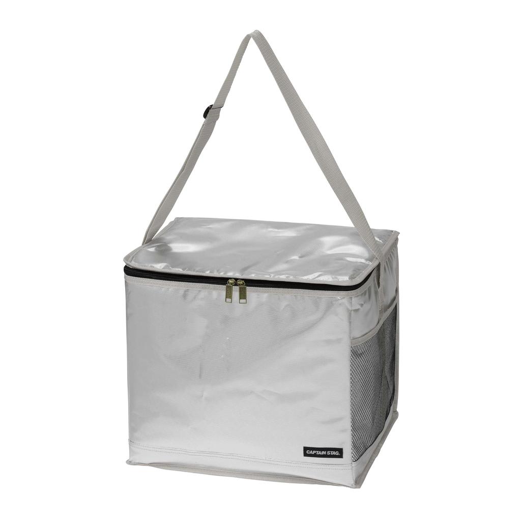Captain Stag Cooler Foldable and Cooler 30L (CAPTAIN STAG) Bag, Stowable, Double-Flap Bag, Capacity, Silver, Delice, UE-653