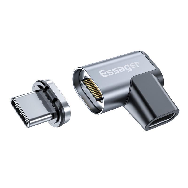 ESSAGER Pioneer 100W 24-Pin Type-C Magnetic Elbow Adapter