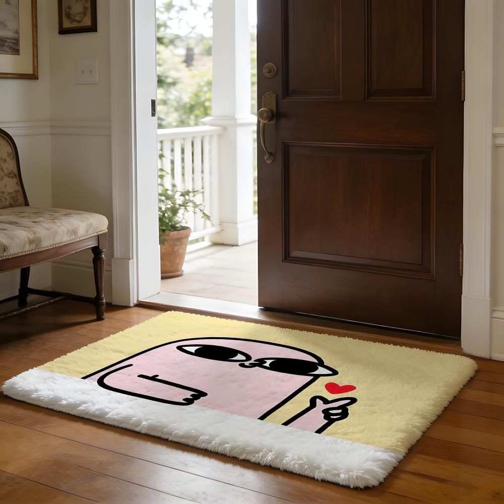 Anime Cute KketnipzS Floor Mat Soft Flannel Absorbent Mat Non-Slip Rug Home Bedroom Bathroom