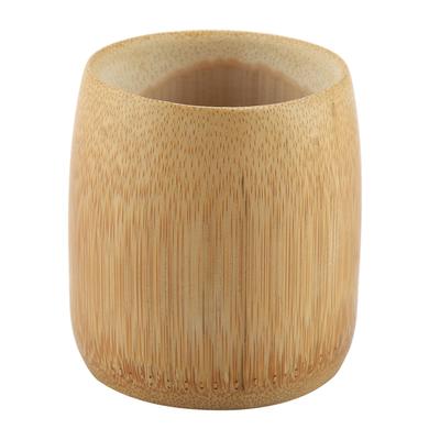Natürliche Teetasse aus reinem Bambus, handgefertigt, ohne Farbe, umweltfreundliche Wasserbecher(Runder Mund M)