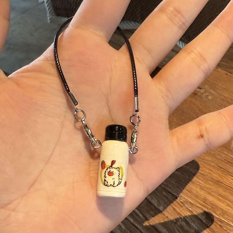 Mini Insulated Kettle Cup: Cute Milk Bottle Pendant and Doll Accessories for DIY
