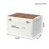 Side Door Wheels Folding Box Camping Outdoor Wooden Lid Storage Trunk for Clothes Books Stall Box Organizer